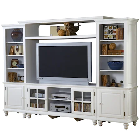 Large Entertainment Center with 15 Shelf Storage